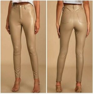 7 For All Mankind vegan leather high rise skinny pants